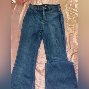 Medium wash flare leg jeans